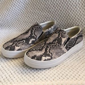Steve Madden Faux Snake Skin Slip Ons
